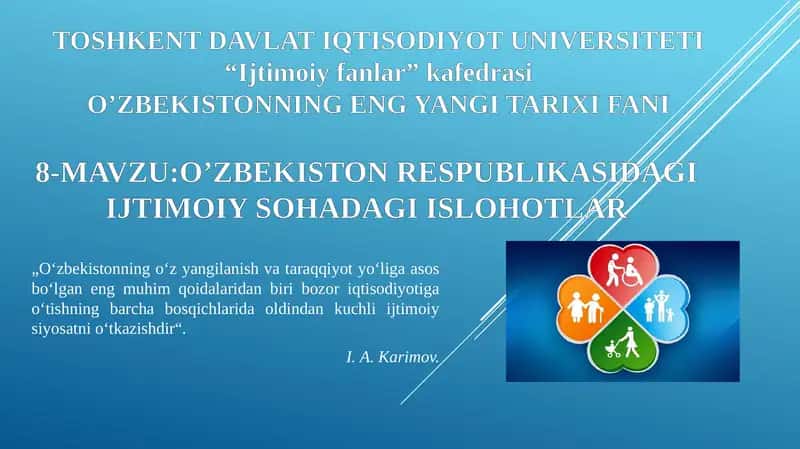 O’zbekistonning eng yangi tarixi fan