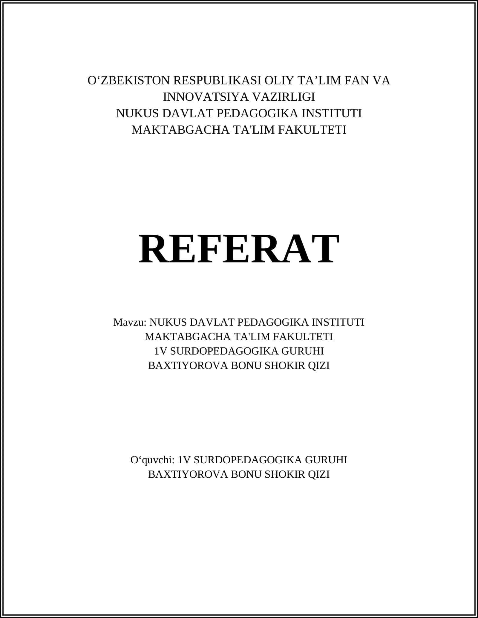 NUKUS DAVLAT PEDAGOGIKA INSTITUTI