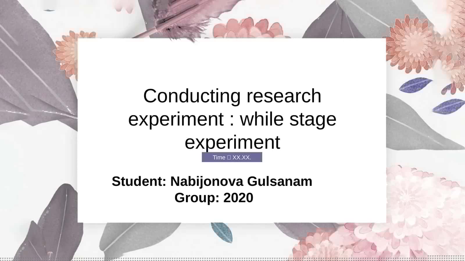 Conducting research experiment while on stage