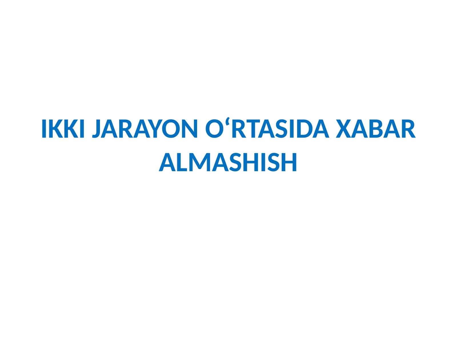 Xabar Almashish