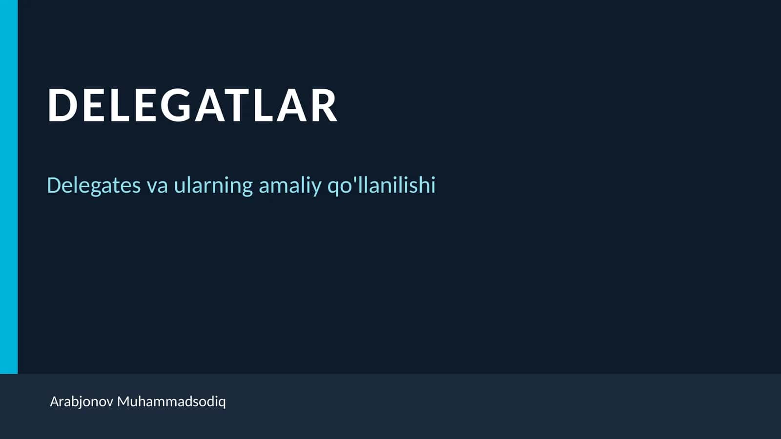 C# deledatlar (delegates)