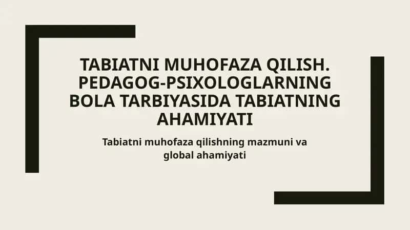 Tabiatni muhofaza qilish