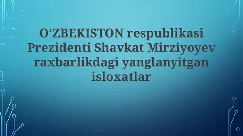 Ijtimoiy va siyosiy islohotlar