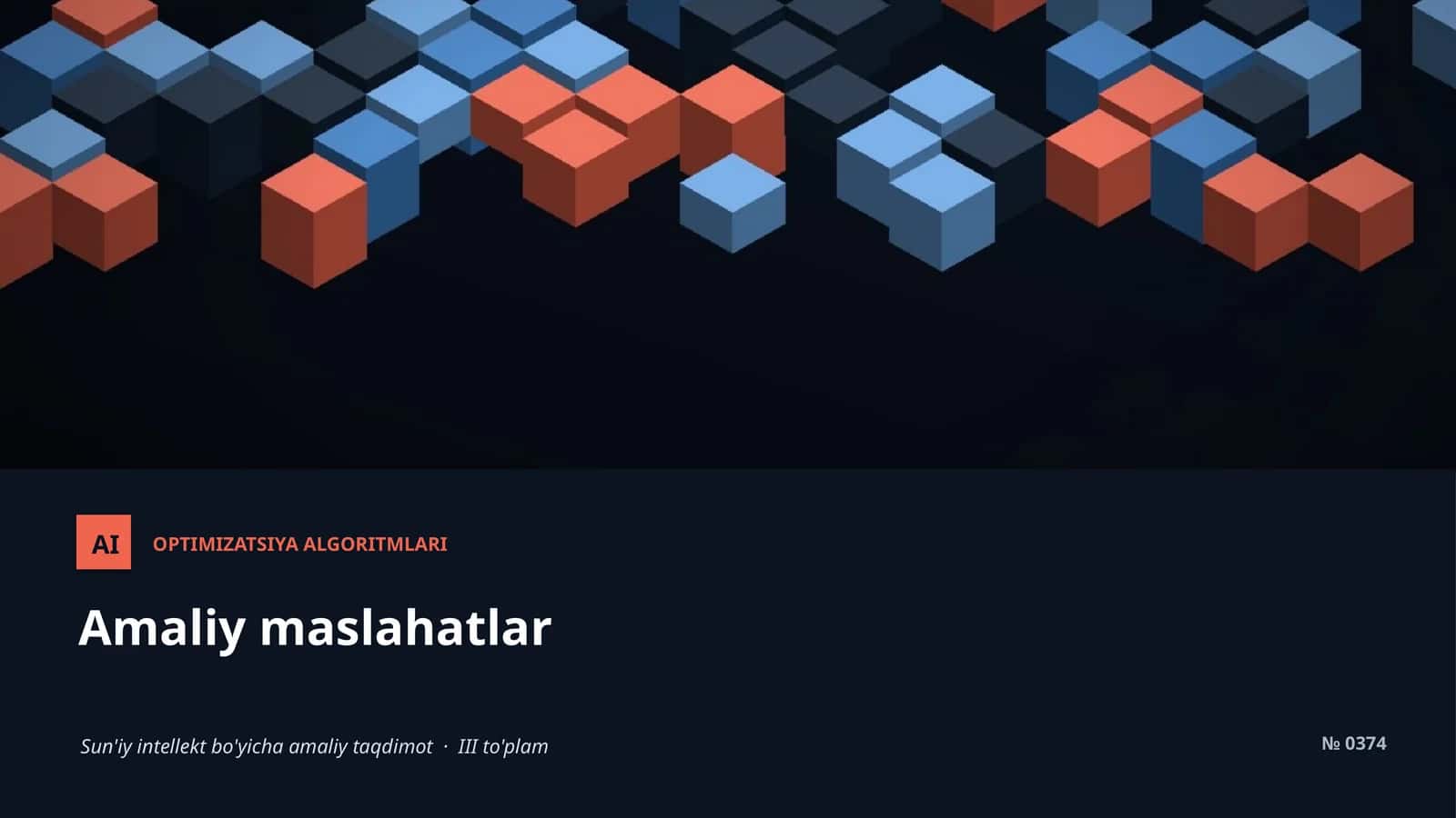 OPTIMIZATSIYA ALGORITMLARI