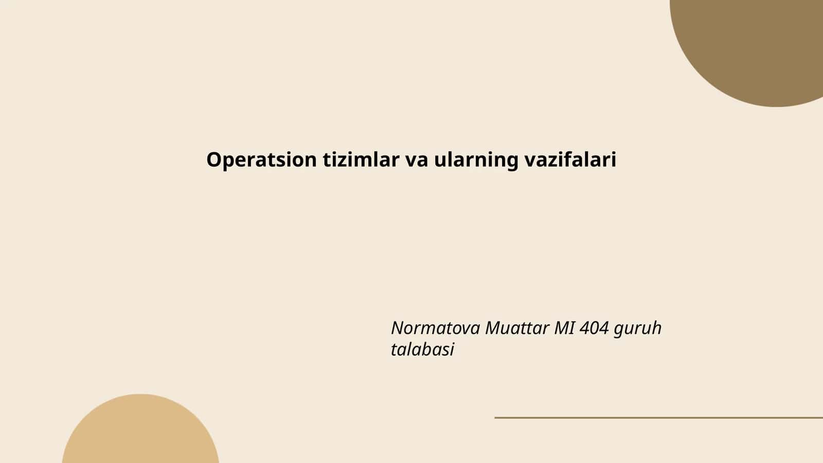 Normatova Muattar MI 404 guruh talabasi