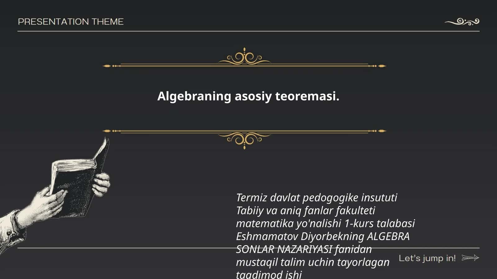 Algebraning asosiy teoremasi