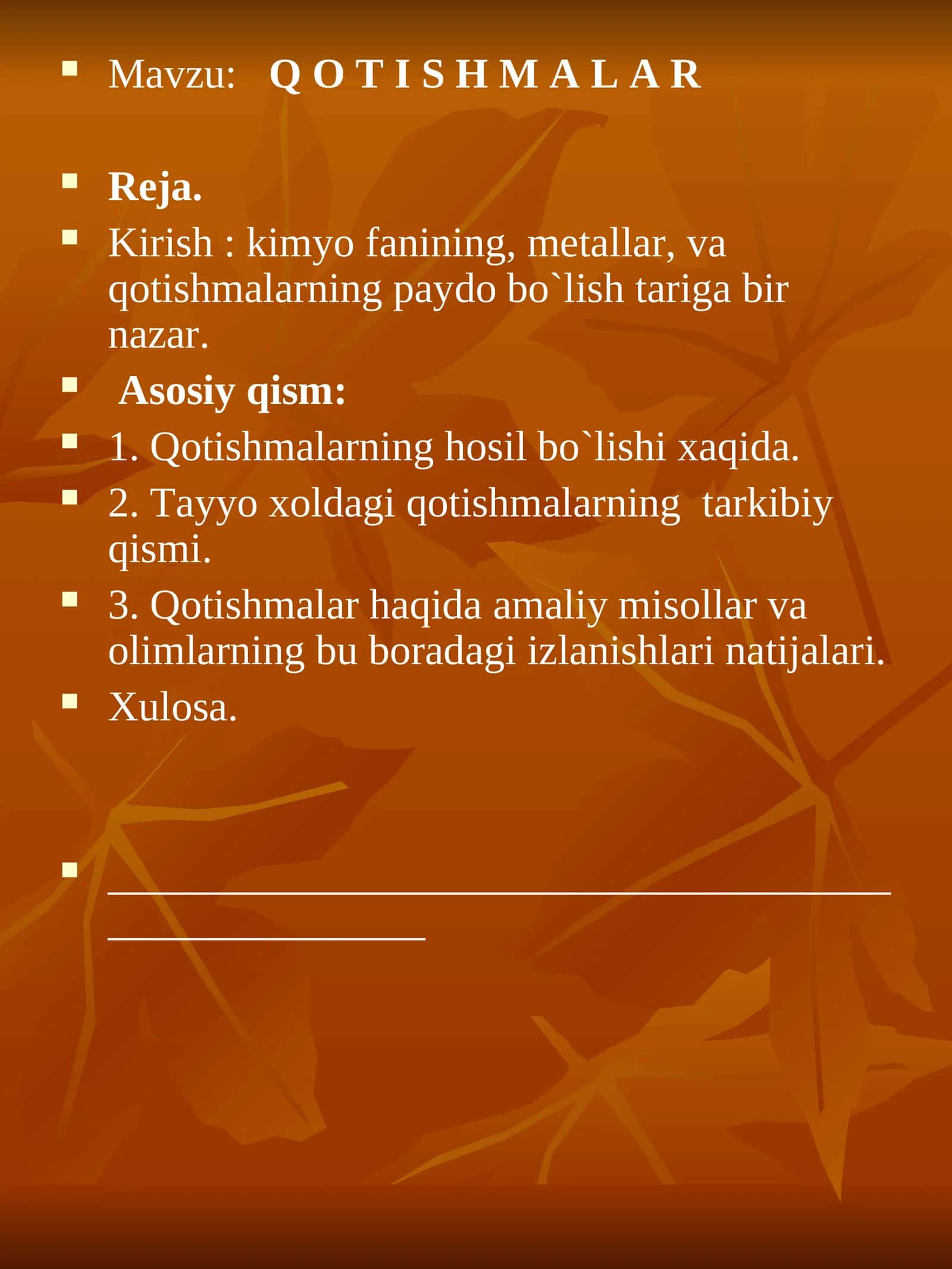QOTISHMALAR