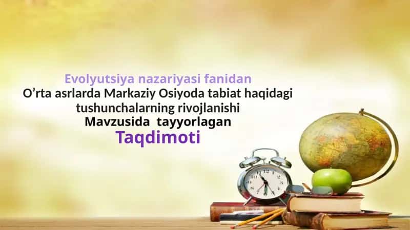 O’rta asrlarda Markaziy Osiyoda tabiat haqidagi tushunchalarning rivojlanishi