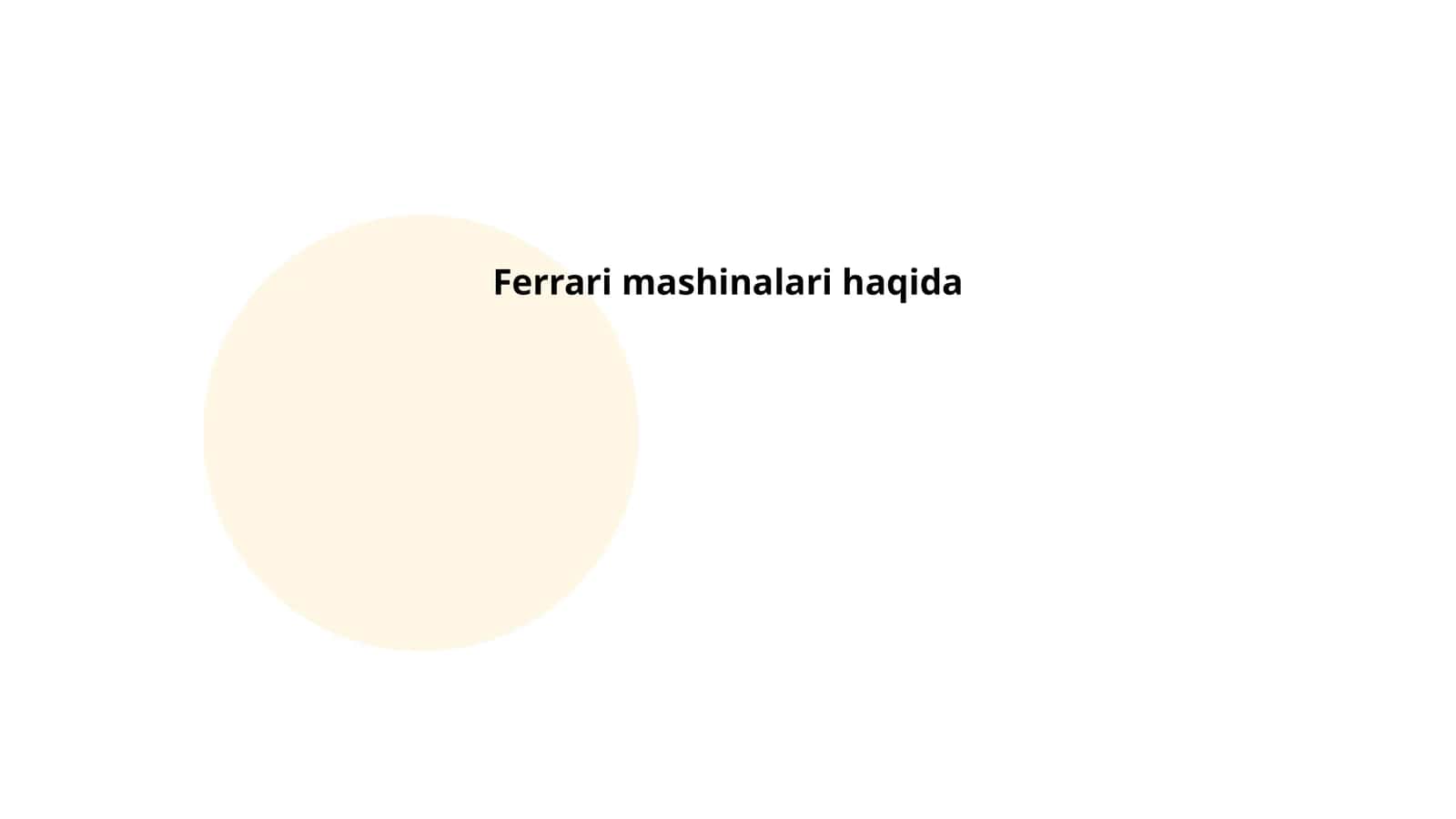 Ferrari mashinalari haqida