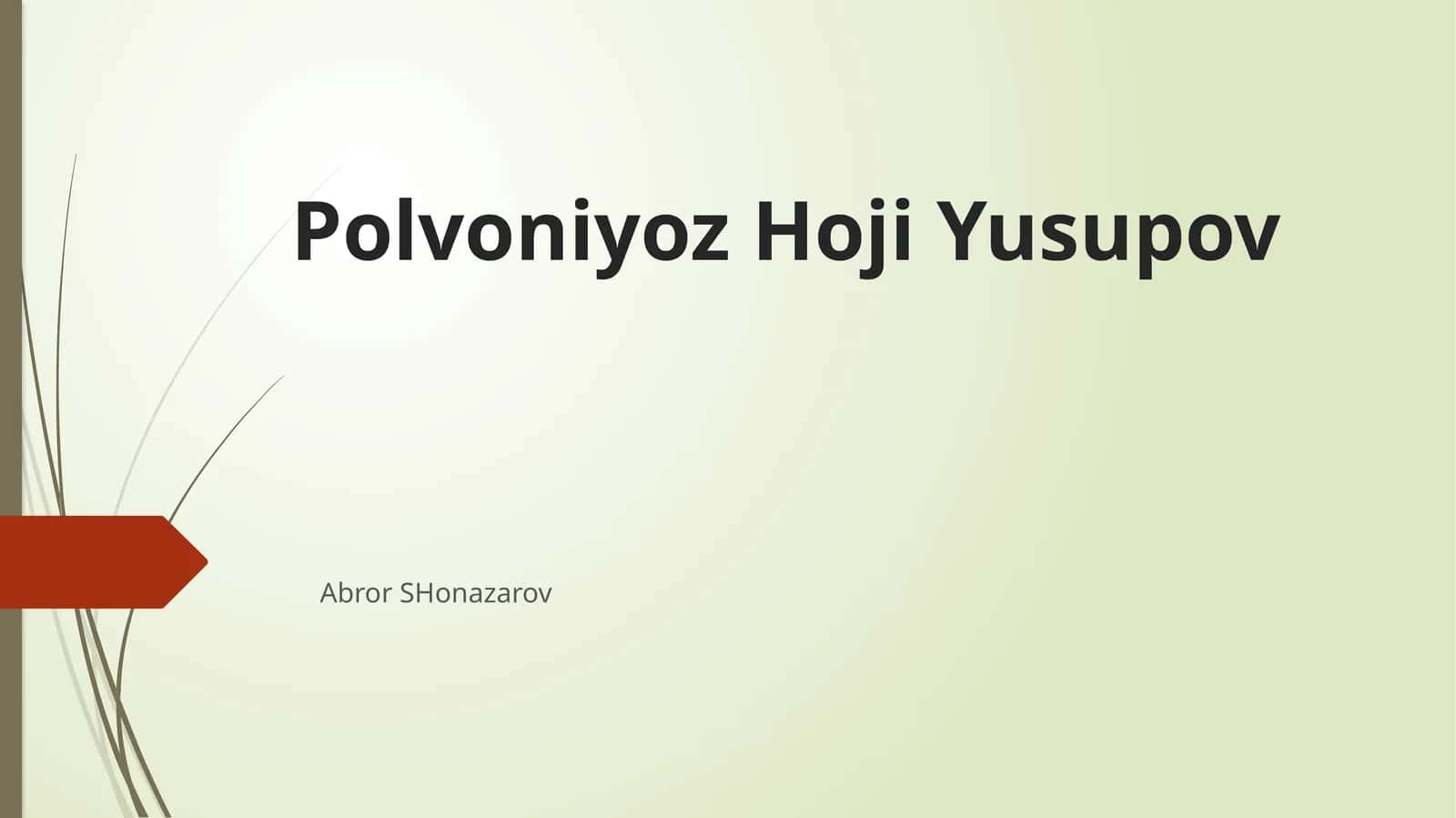 Polvonniyoz Hoji Yusupov