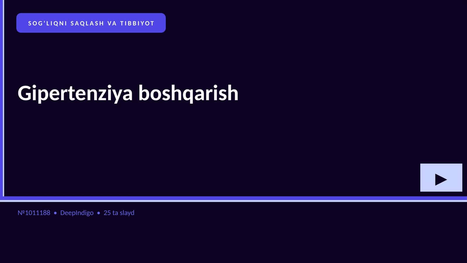 Gipertenziya boshqarish