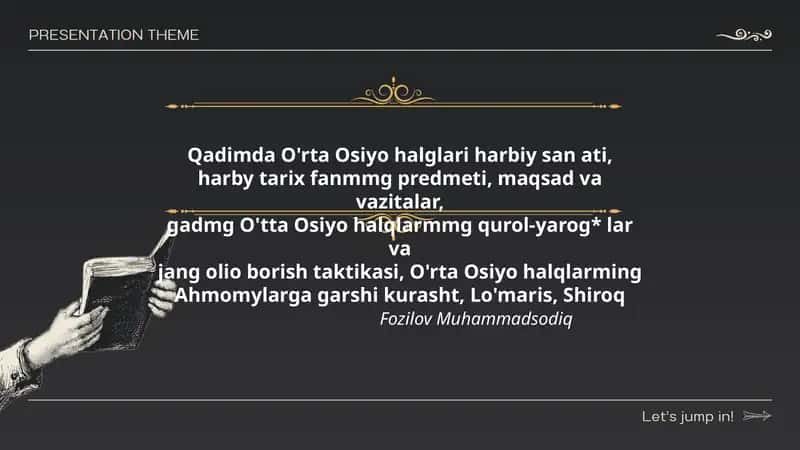 Qadimda O'rta Osiyo halglari harbiy sanati