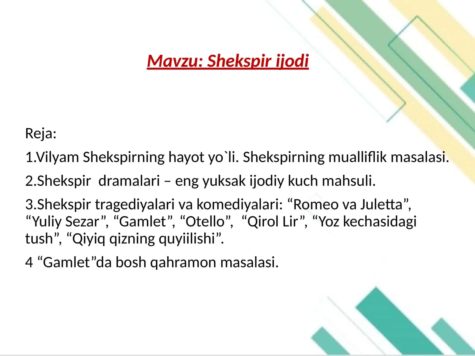 Shekspir ijodi