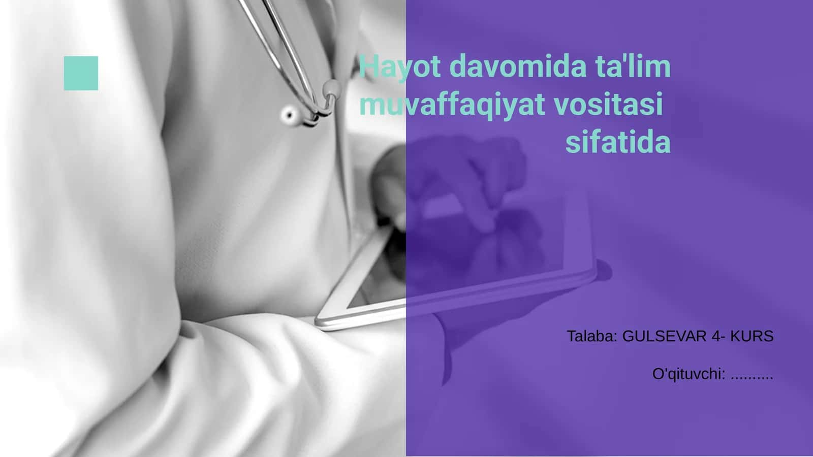 Talaba: GULSEVAR 4- KURS