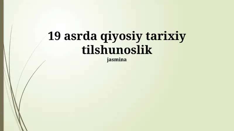 Til O'zgarishlarining Taqqoslash Analizi