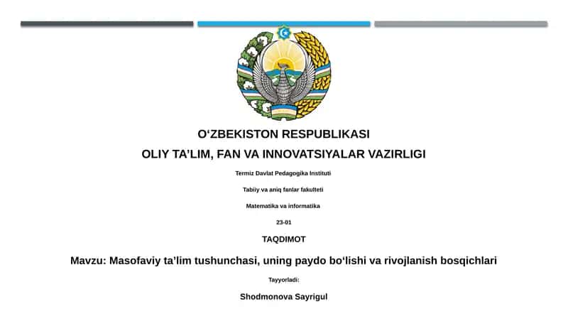 Masofaviy ta'lim