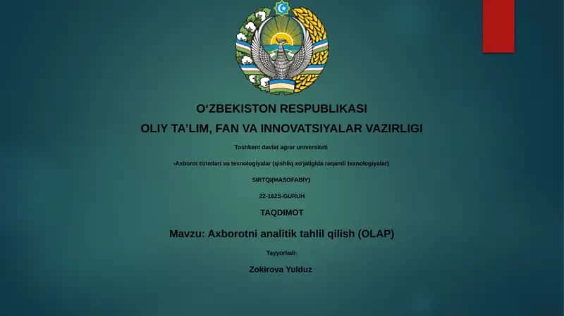 Axborotni analitik tahlil qilish (OLAP)