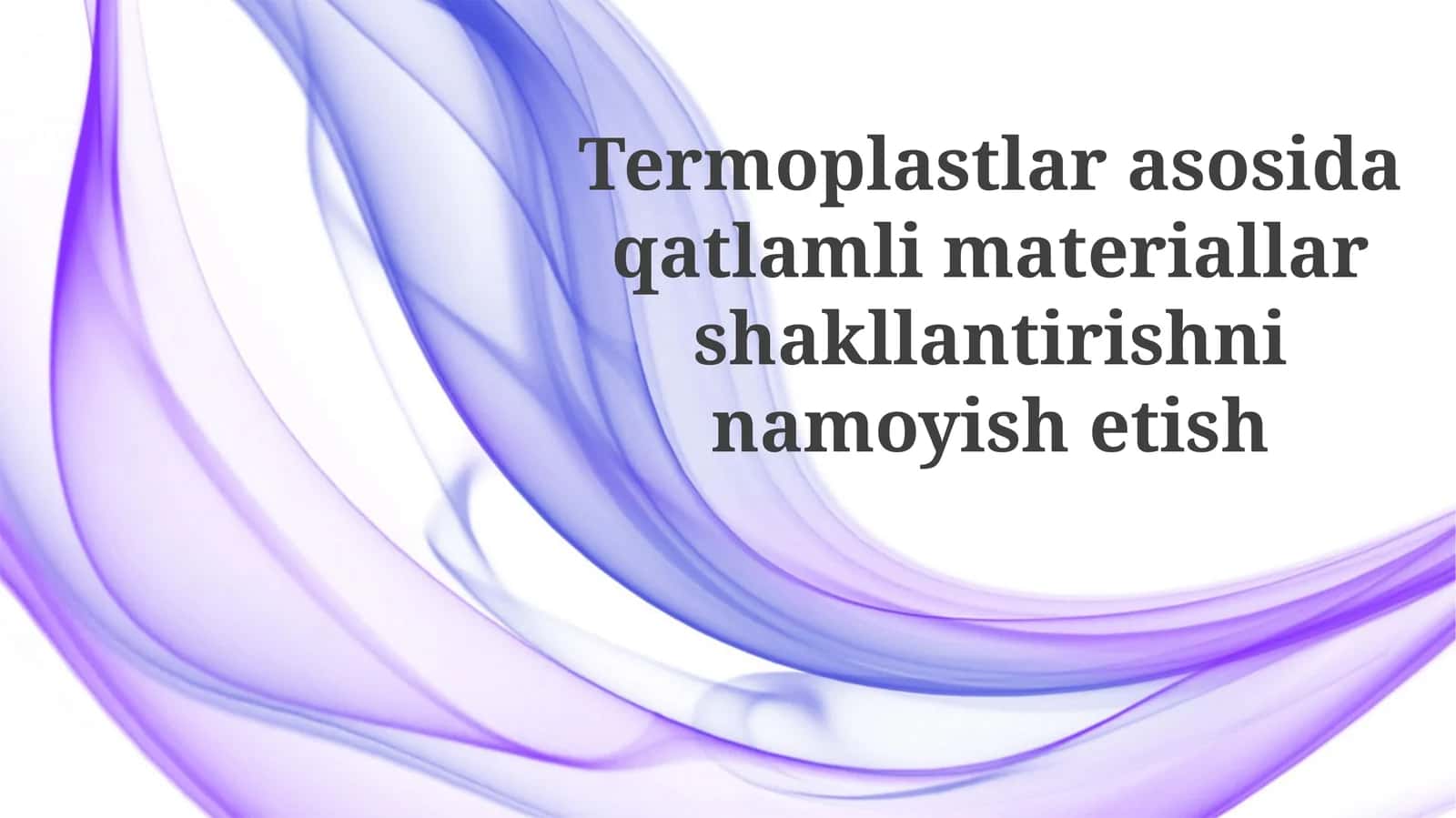Termoplastik qatlamli materiallar