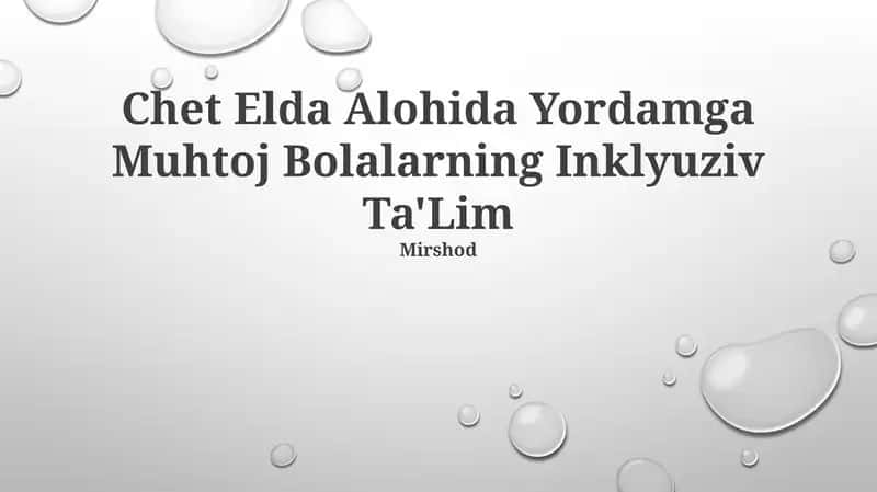 Inklyuziv Ta'lim
