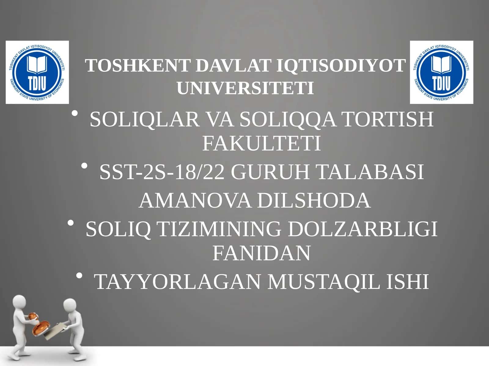 SOLIQ TIZIMI VA UNING ASOSIY YO‘NALISHLARI