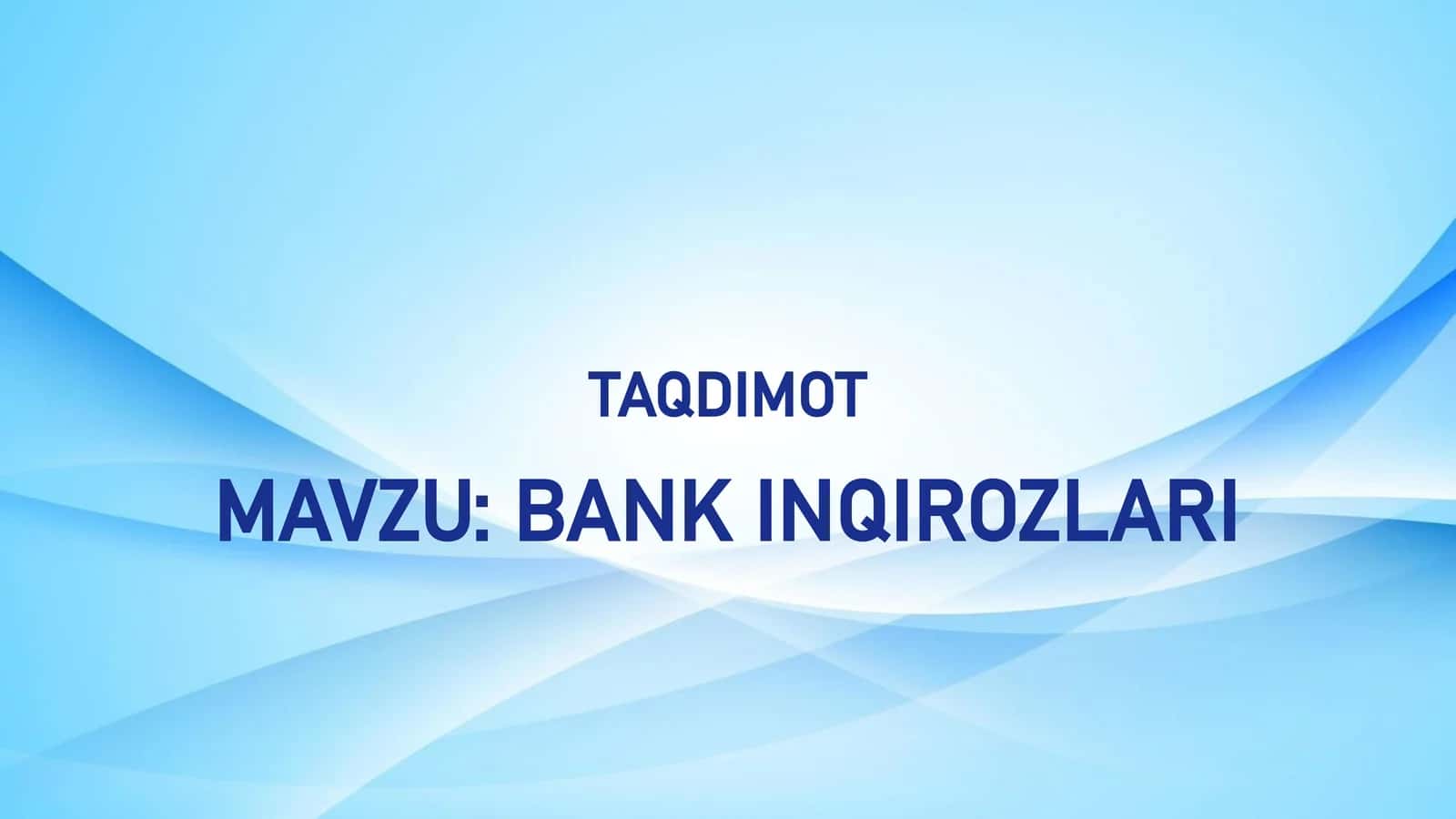 BANK INQIROZLARI