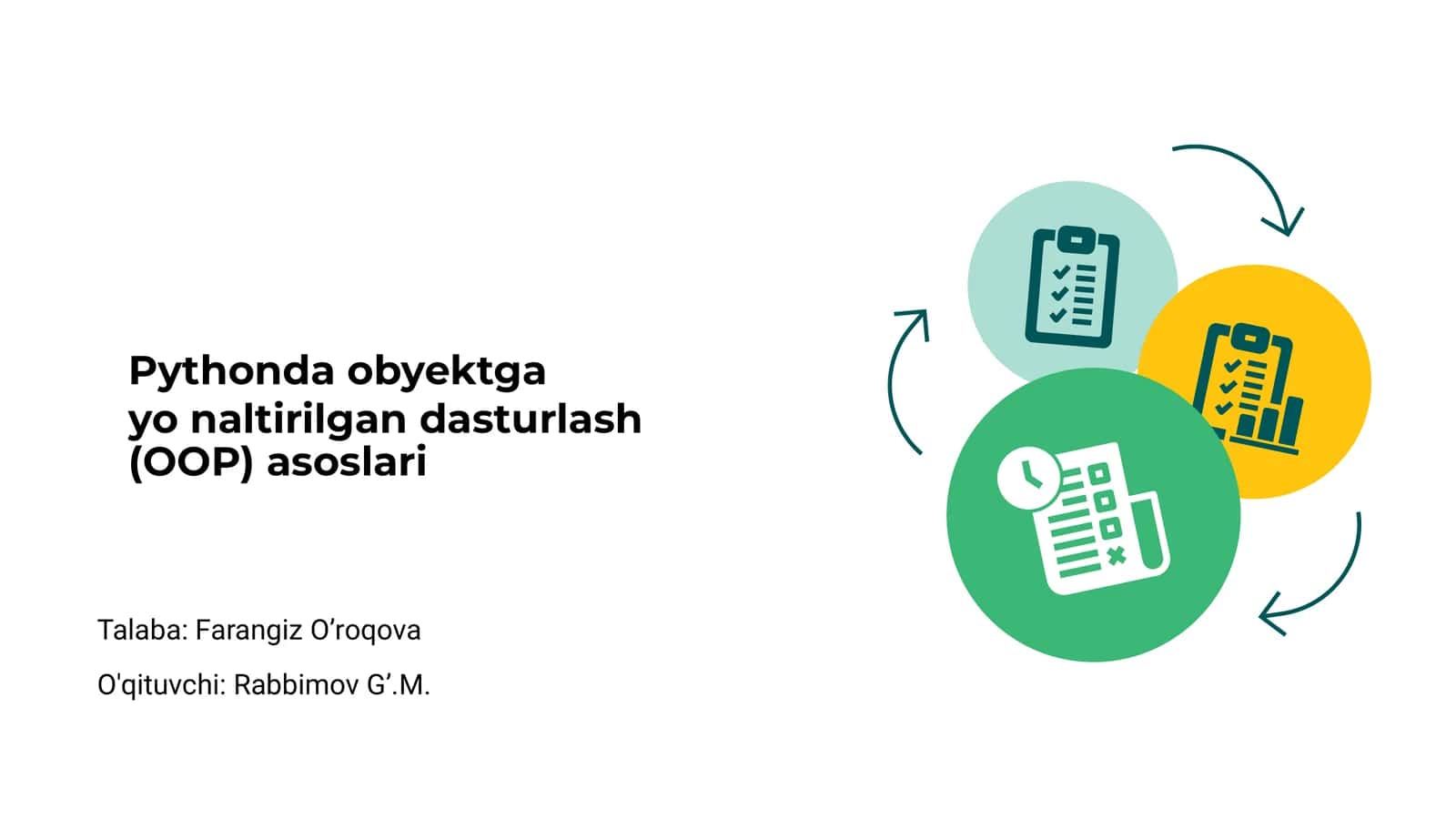 Obyektga yo naltirilgan dasturlash (OOP)