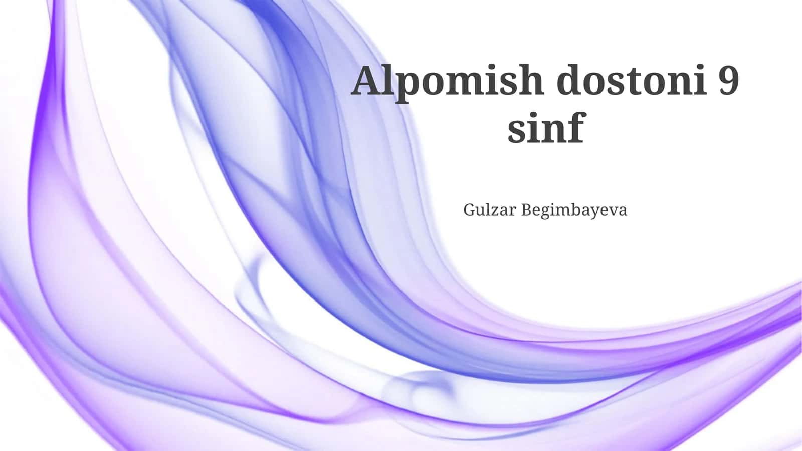 Alpomish dostoni 9 sinf