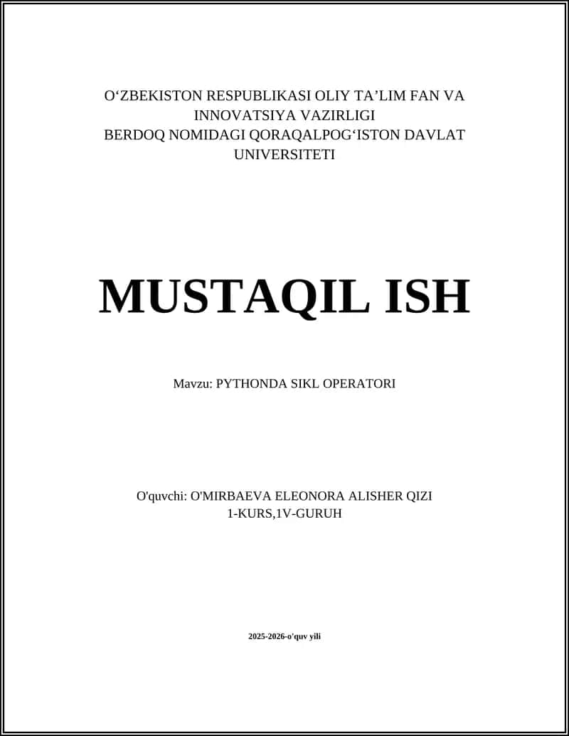 PYTHONDA SIKL OPERATORI