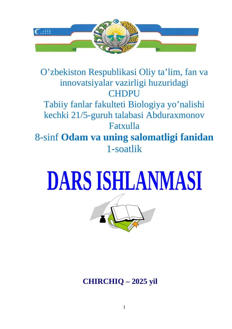Ovqat xazim qilish sistemasi