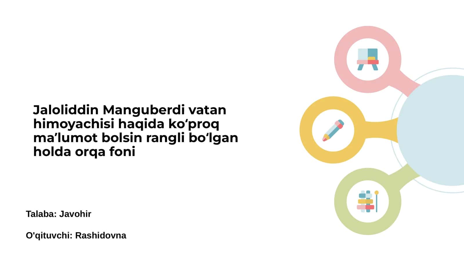 Jaloliddin Manguberdi vatan himoyachisi haqida maʼlumot