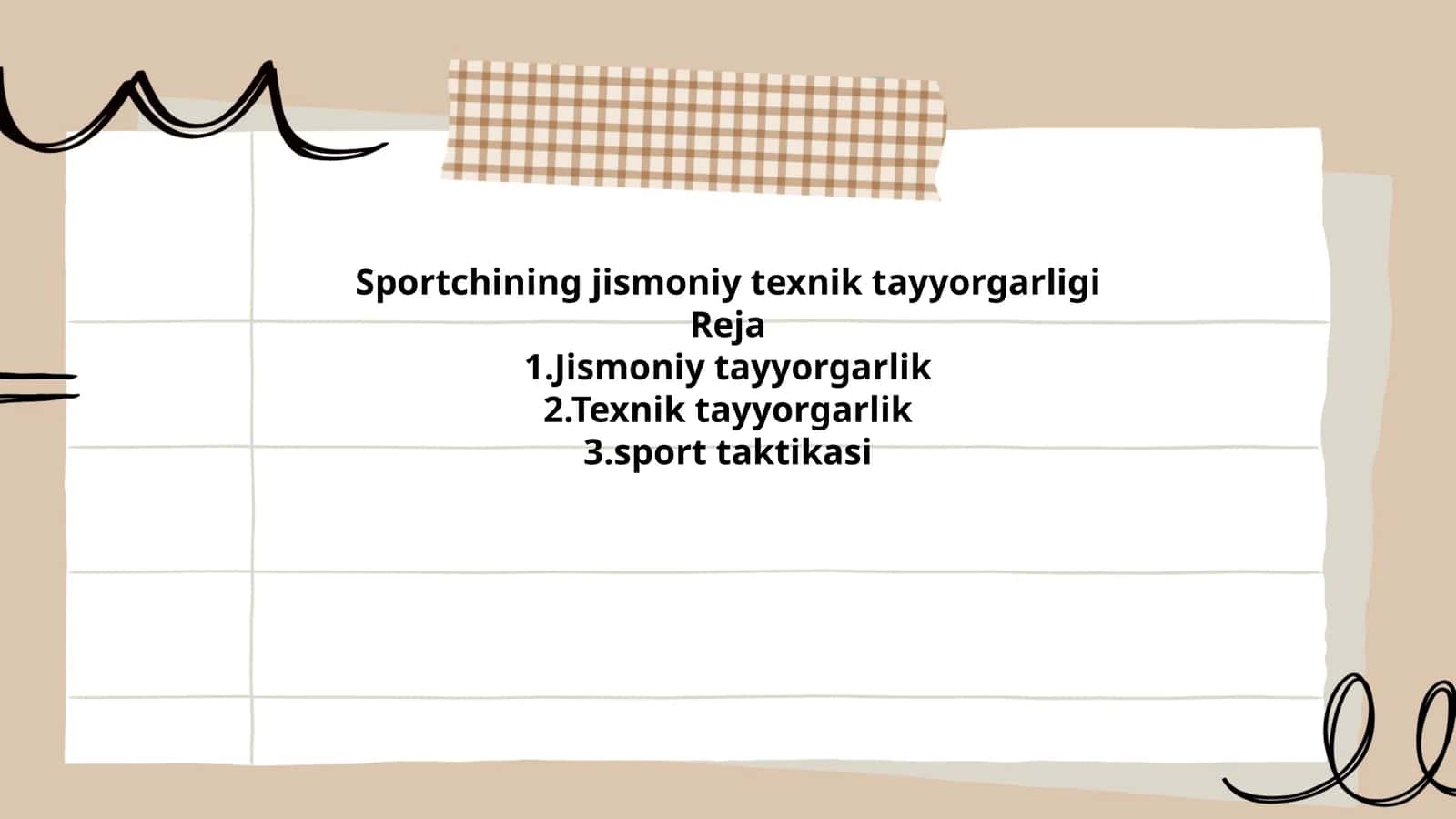 Sportchining jismoniy texnik tayyorgarligi