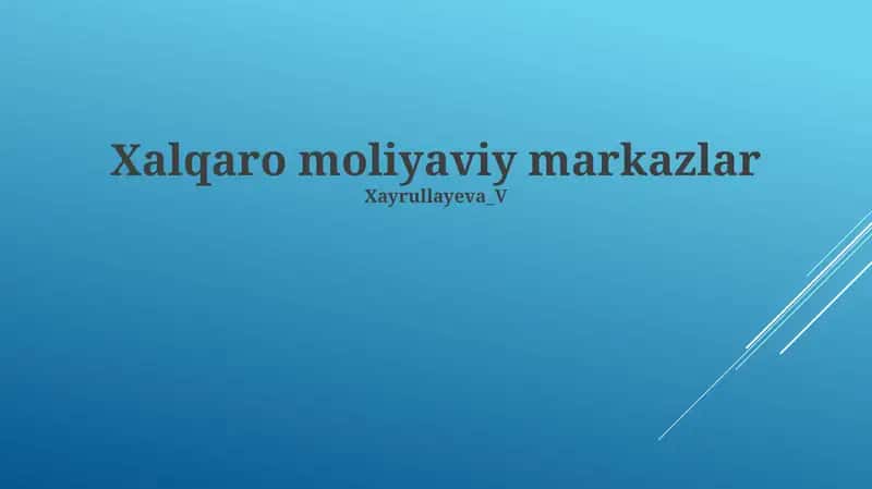 Jahon kapital oqimlari
