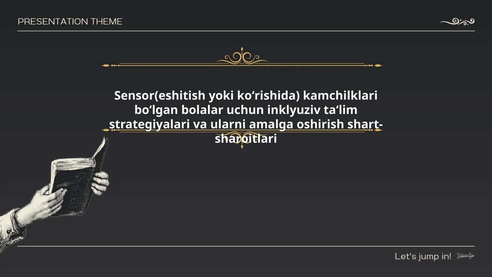Sensor(eshitish yoki koʻrishida) kamchilklari boʻlgan bolalar uchun inklyuziv taʻlim strategiyalari va ularni amalga oshirish shart-sharoitlari
