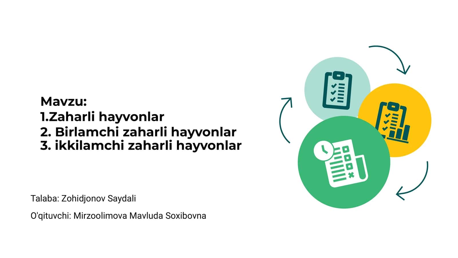 Zaharli hayvonlar