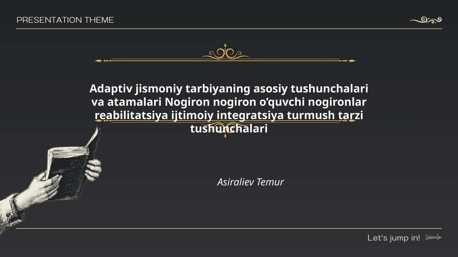 Adaptiv jismoniy tarbiyaning asosiy tushunchalari va atamalari