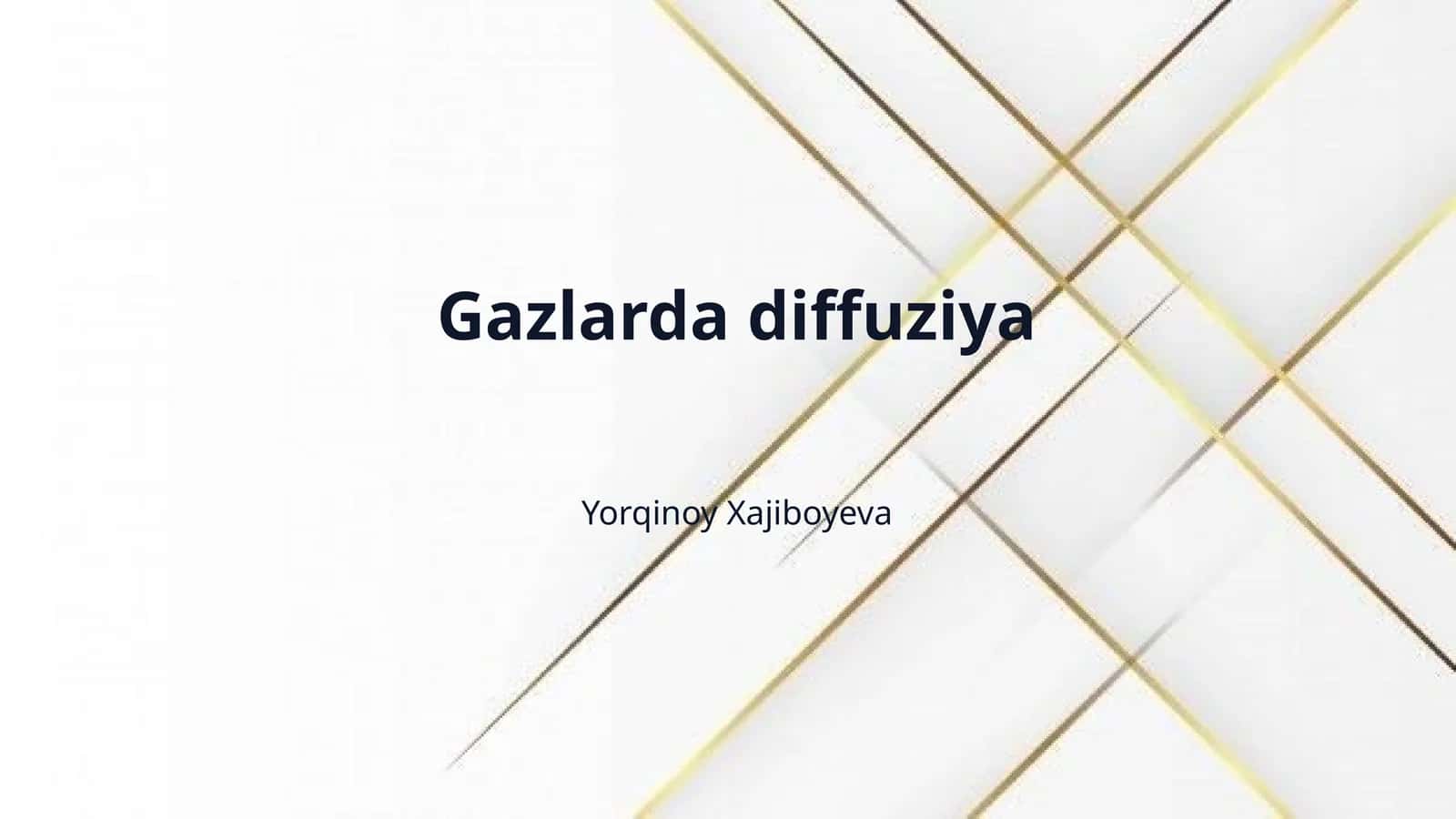 Gazlarda diffuziya