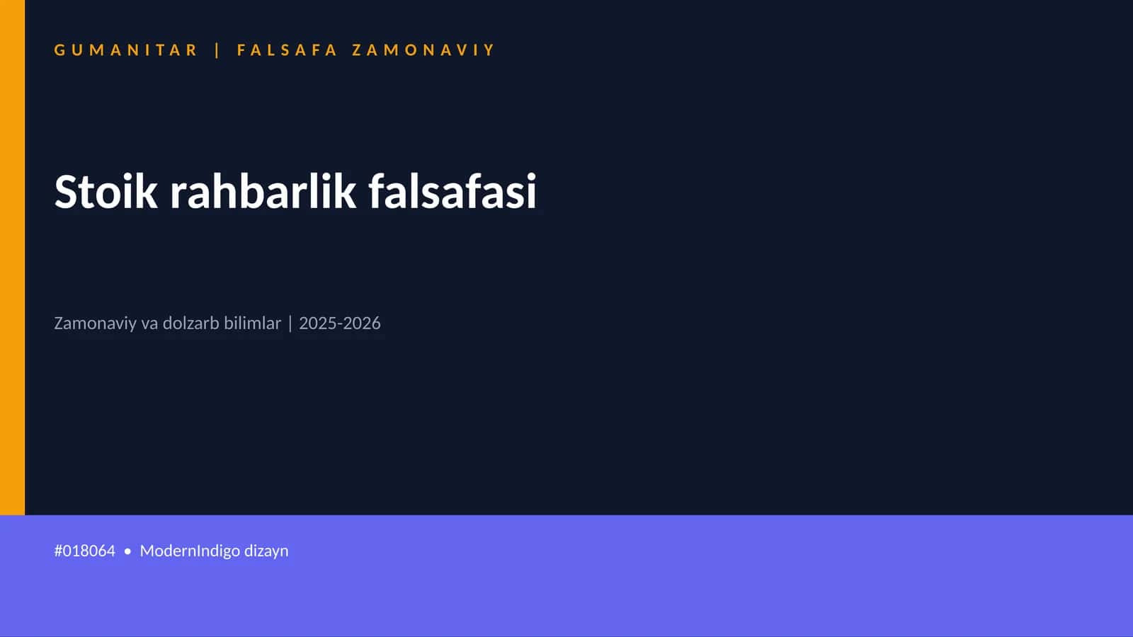 Stoik rahbarlik falsafasi