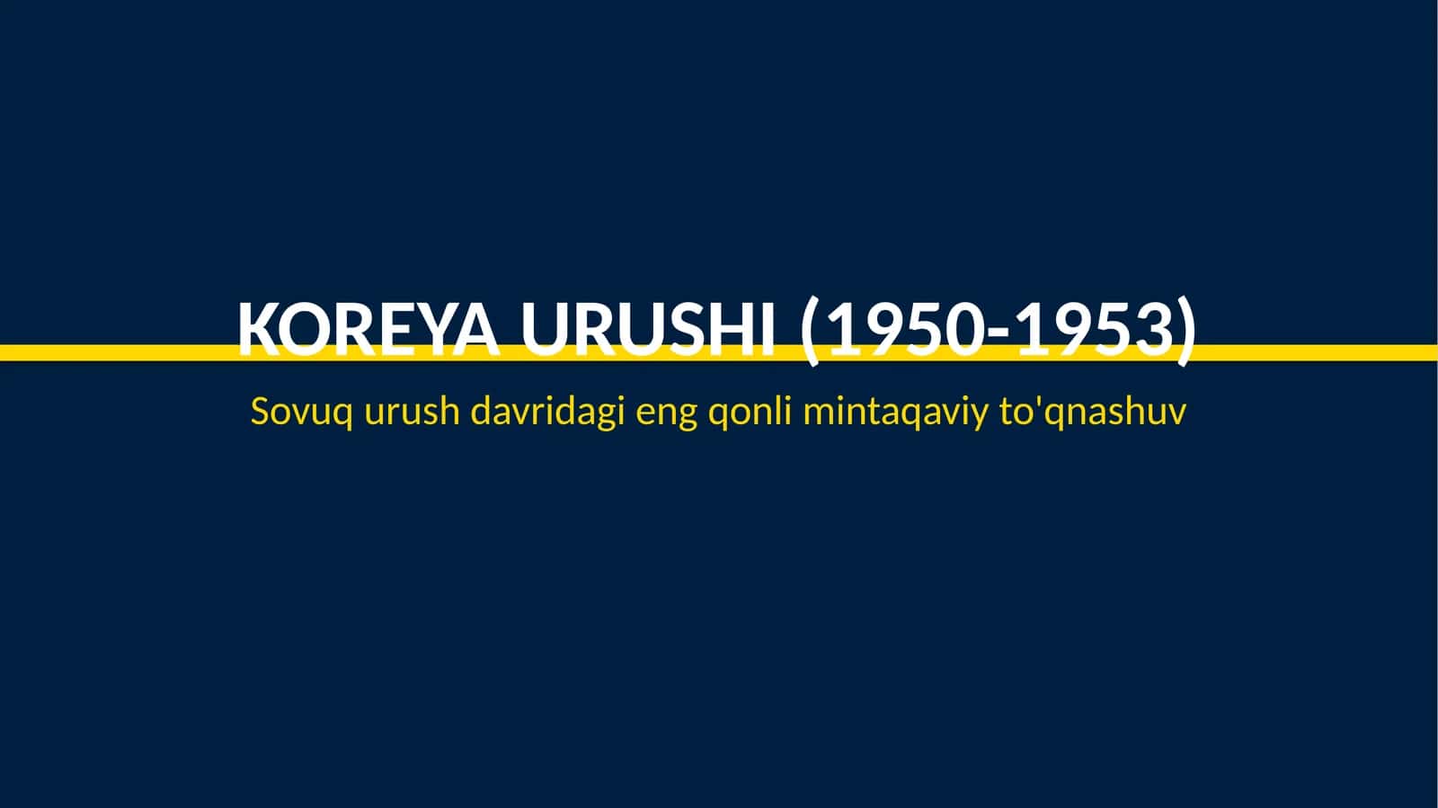 Koreya urushi (1950-1953)