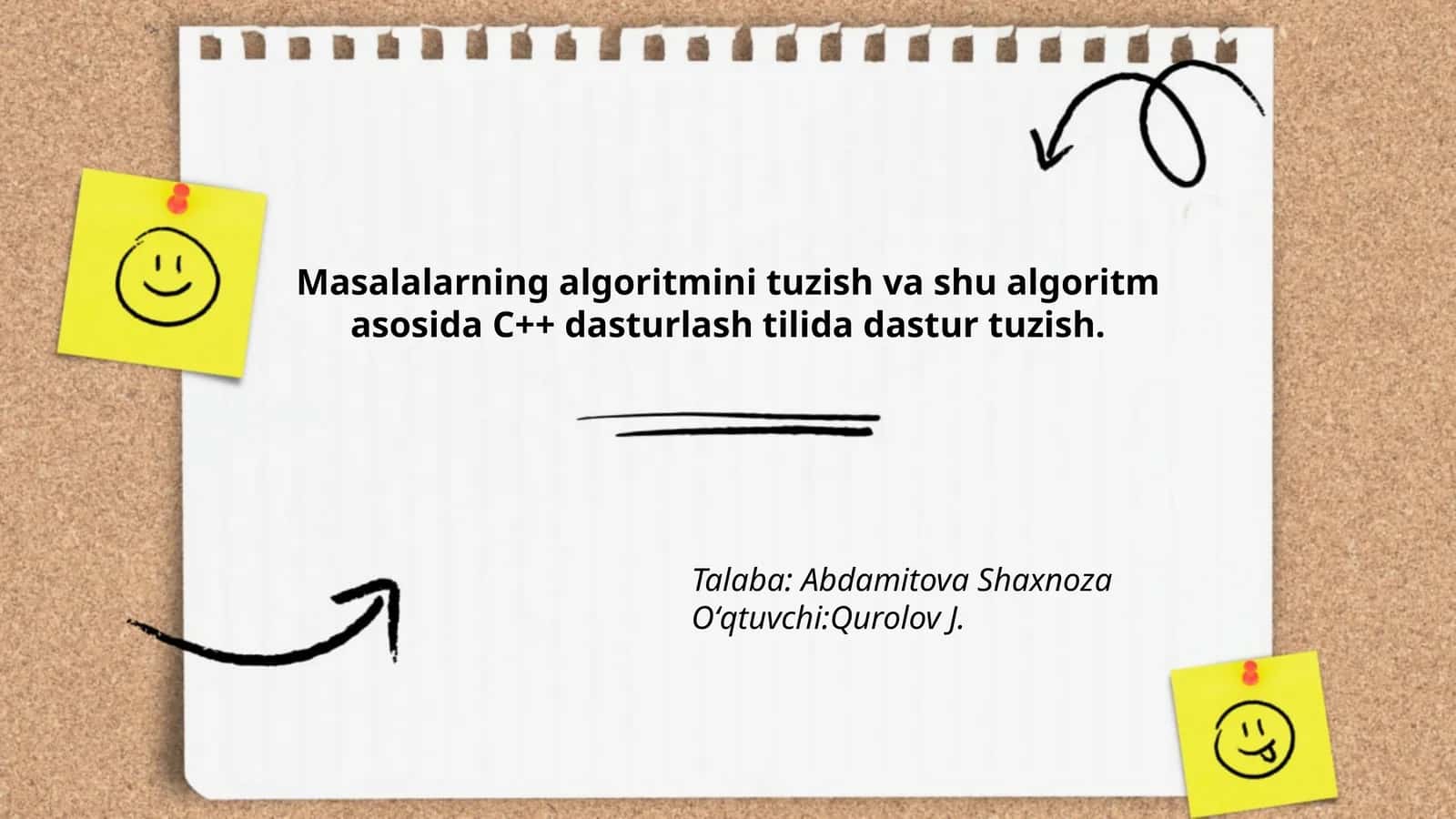 Algoritmik tafakkur va asosiy ifodalar
