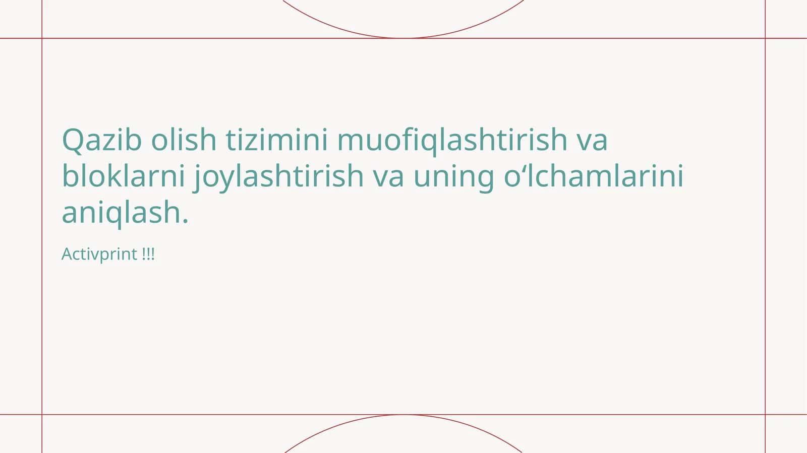 Qazib olish tizimini muofiqlashtirish va bloklarni joylashtirish va uning о‘lchamlarini aniqlash
