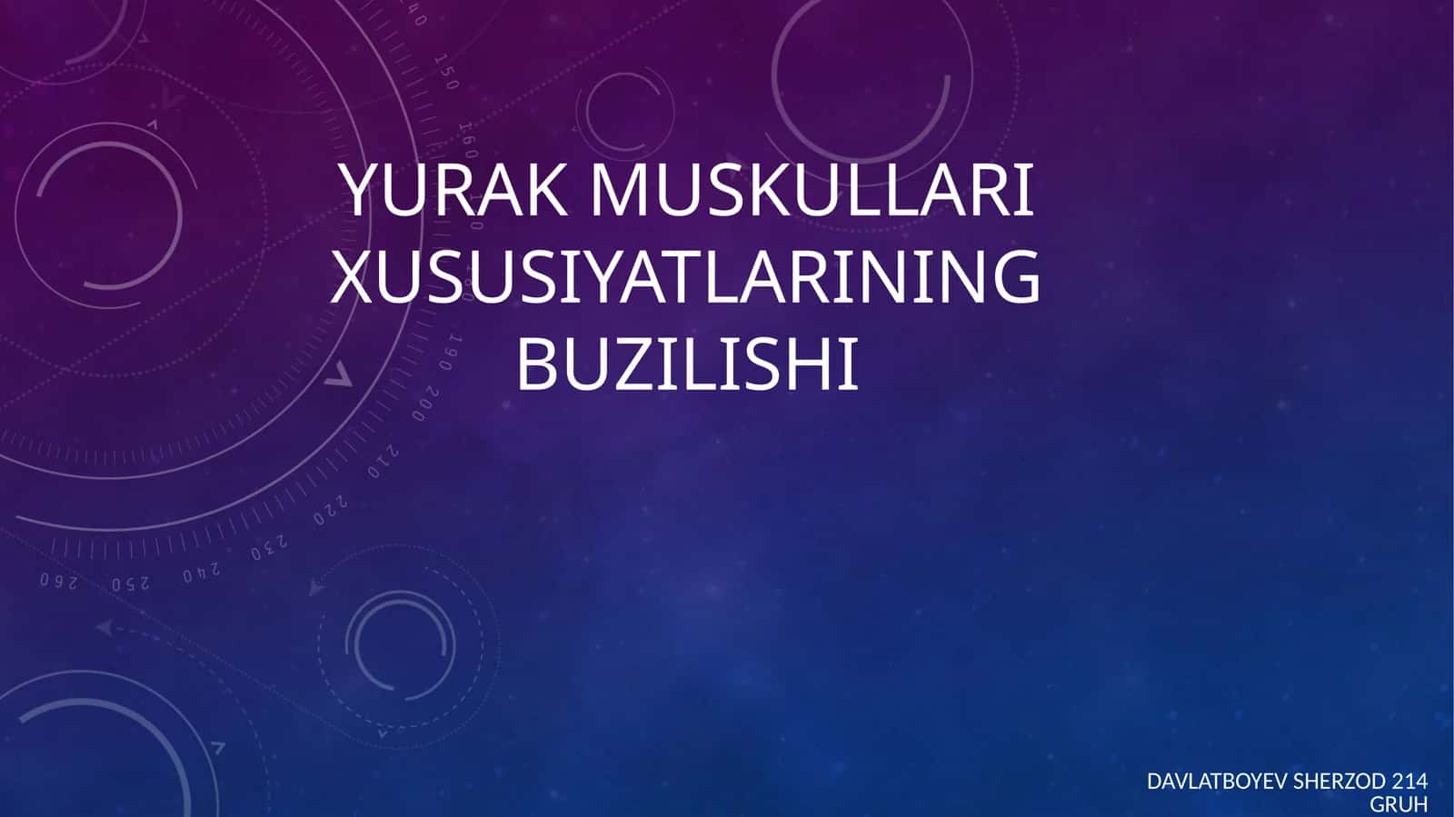 Yurak muskuli fiziologik xususiyatlarining buzilishi