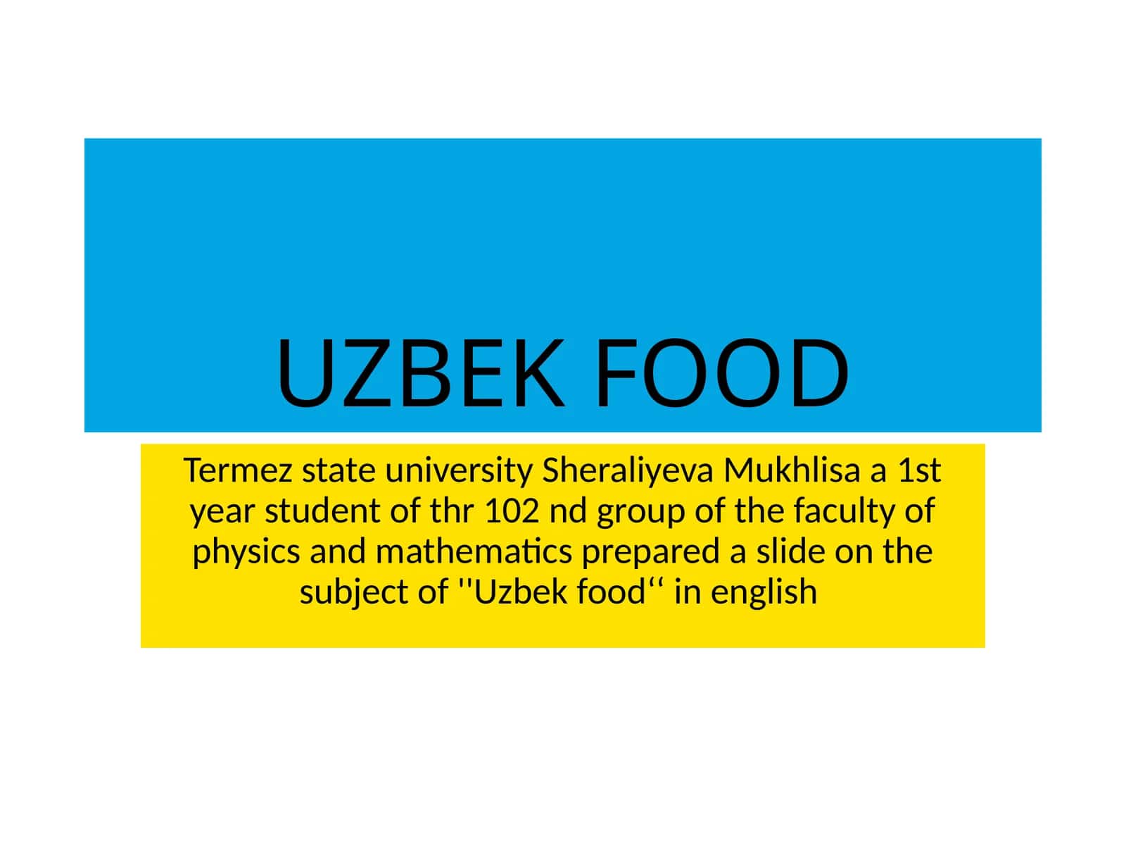 Uzbekfood
