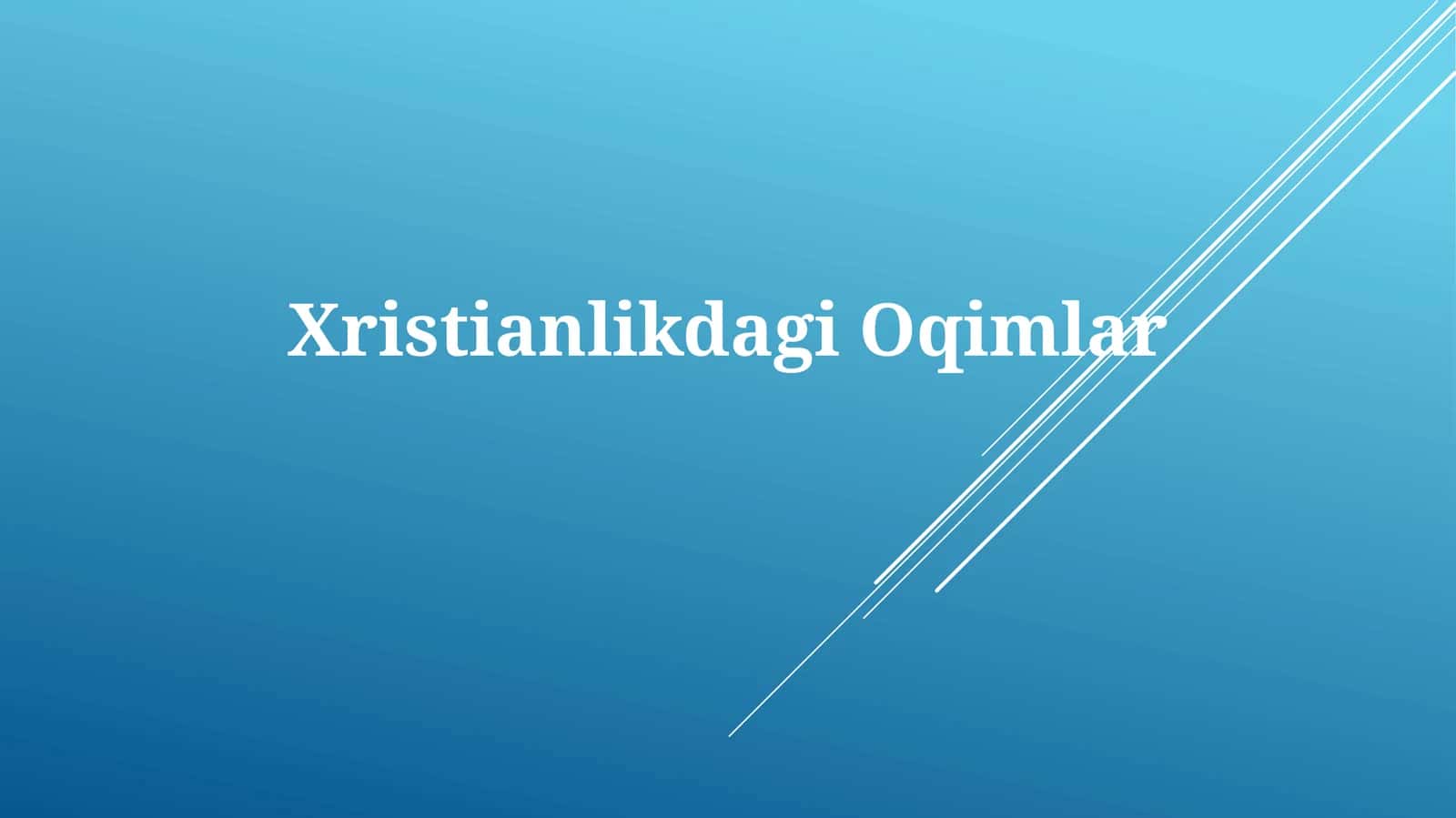 XristianlikdagiOqimlar