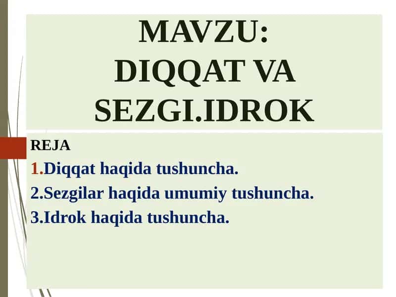DIQQAT VA SEZGI.IDROK