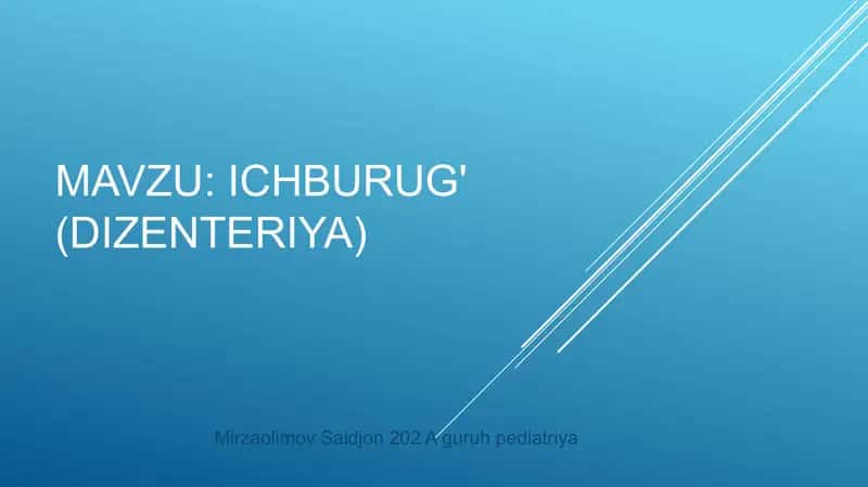 Ichburug' (Dizenteriya)