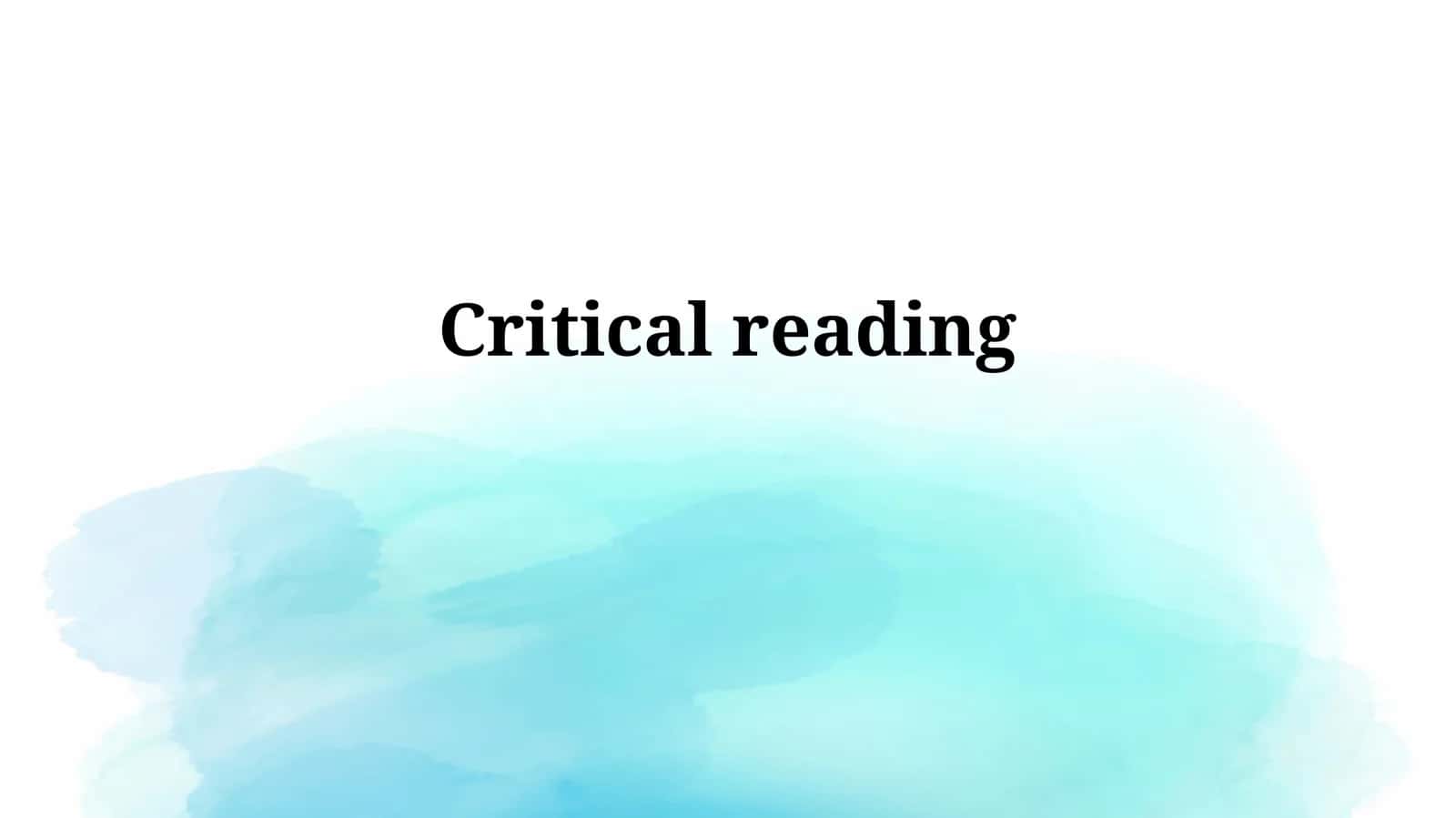 Criticalreading