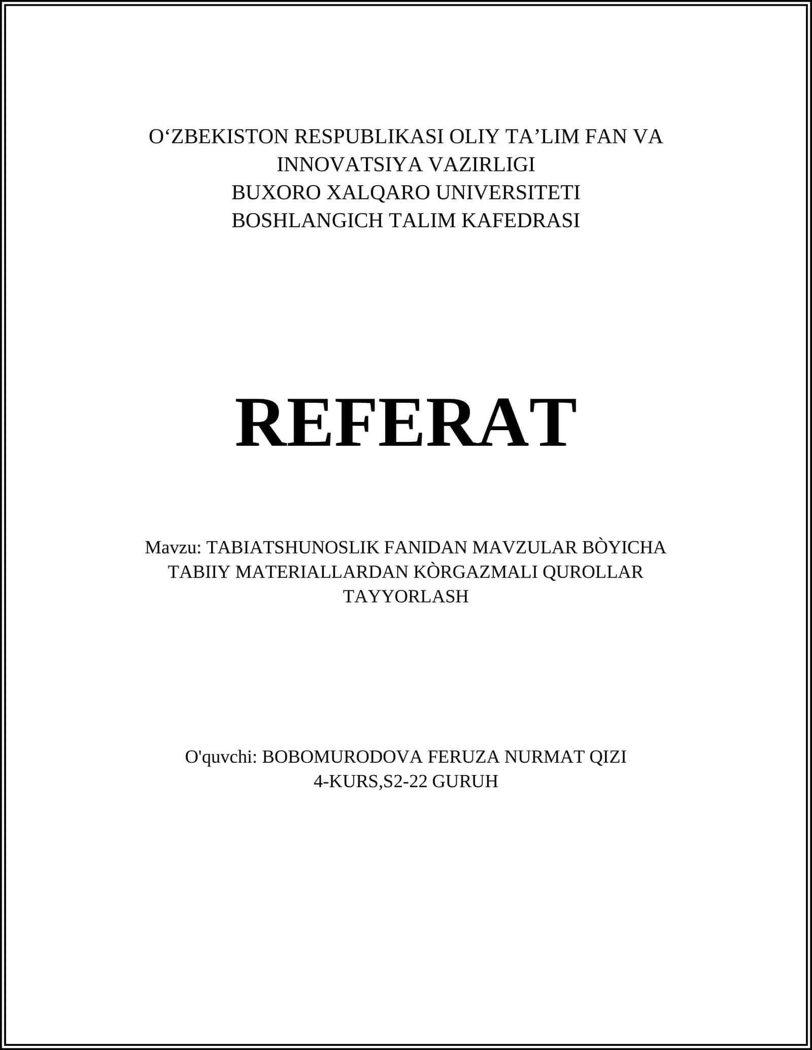 Barg, gul va urug‘lardan herbariy tayyorlash
