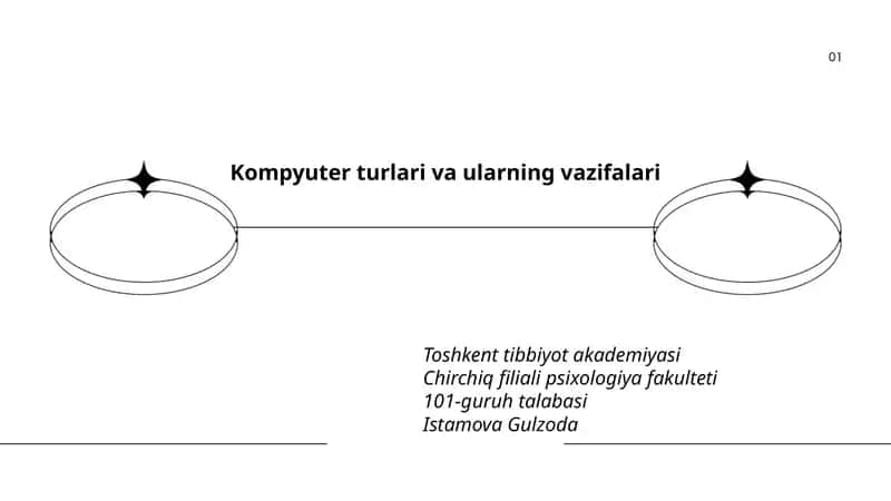 Kompyuter turlari va ularning vazifalari