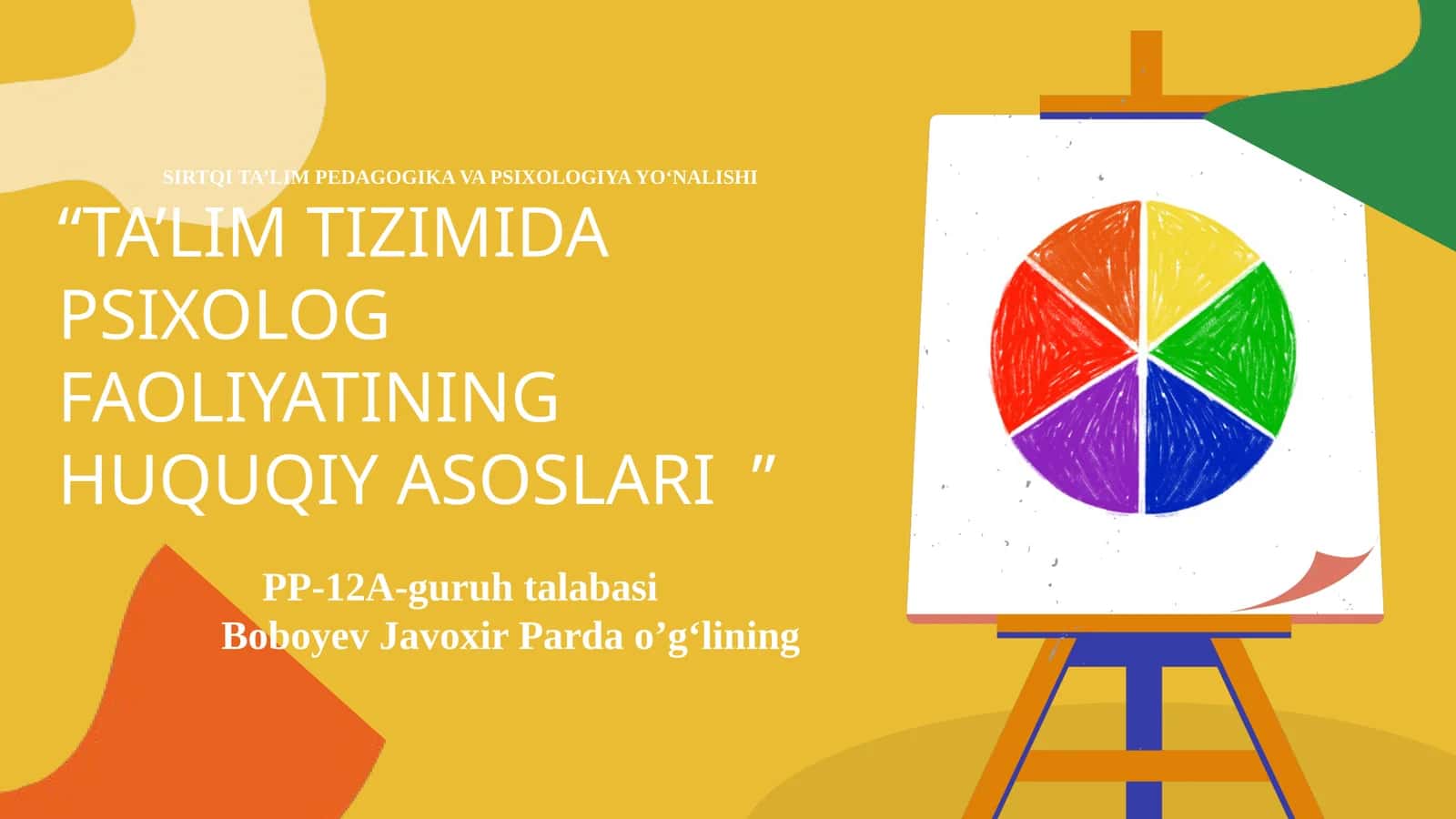 TA’LIM TIZIMIDA PSIXOLOG FAOLIYATINING HUQUQIY ASOSLARI