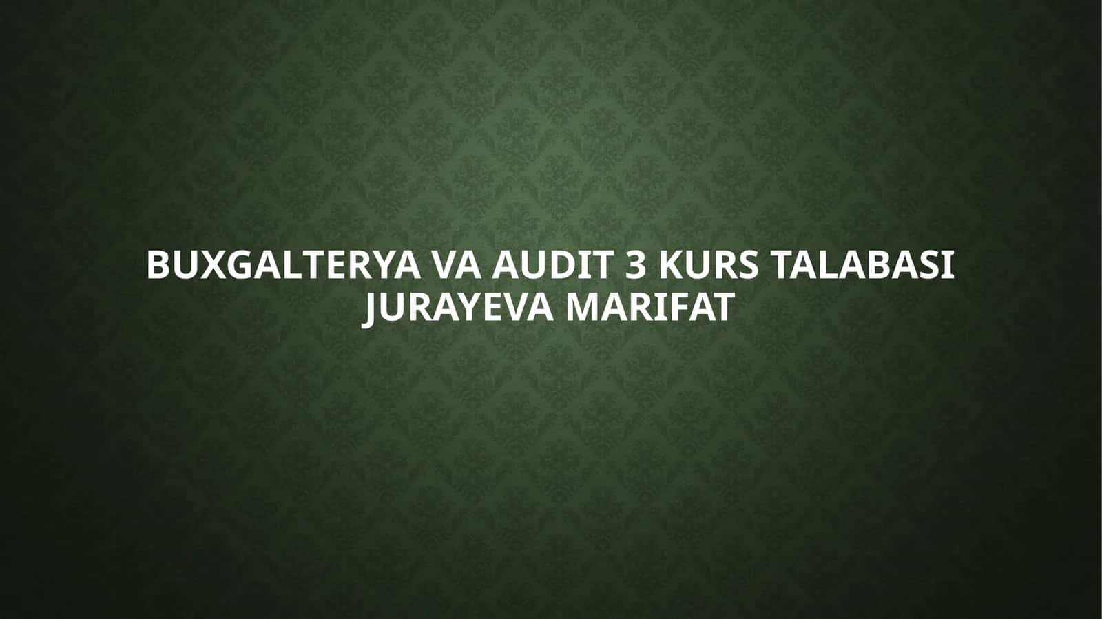 Investitsiyalar hisobi  ✂️